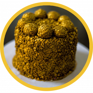 BOLO OSTENTAÇÃO DOURADO