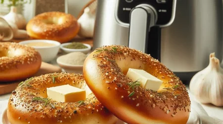 Bagels Tostados na Air Fryer