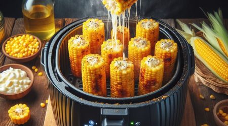Espigas de milho na air fryer