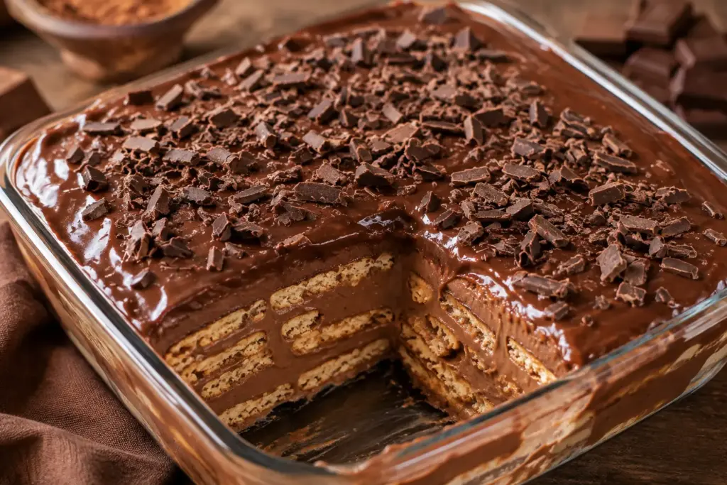Pavê de Chocolate Cremoso: Receita Fácil e Deliciosa 1 Receita de Pavê de chocolate